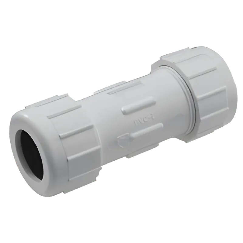 Approved Vendor PVCCD 1/2 Inch PVC Compression Coupling