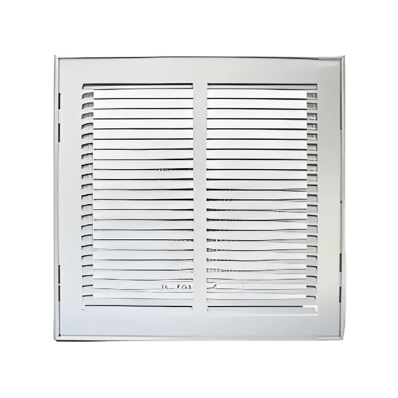 Metal-Fab MFRFG2430W Heavy Gauge Steel Flat Stamped Face Return Air Filter Grille 24 inch x 30 inch