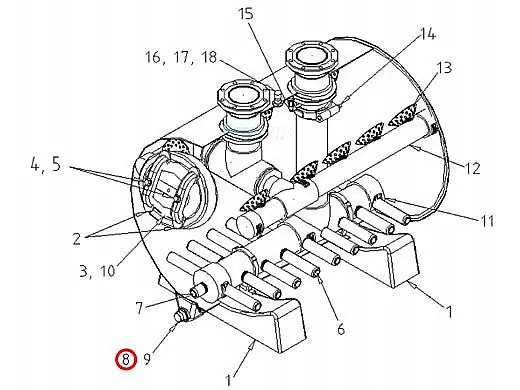 Pentair B4980 Drain Assembly THS Series Filter without BH Fitting