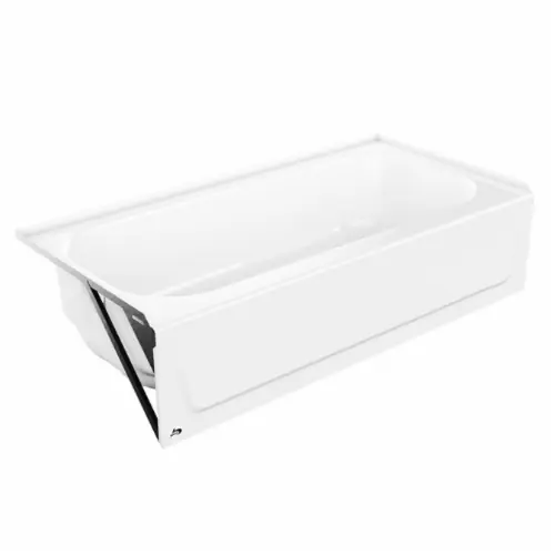 Bootz Industries 011-3392-00 Syniron 60 inch x 30 inch x 14-1/4 inch Porcelain Enameled Steel Bathtub, Right Hand Drain