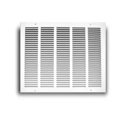 TRUaire A17014X08 14 Inch x 8 Inch White Stamped Aluminum Return Air Grille