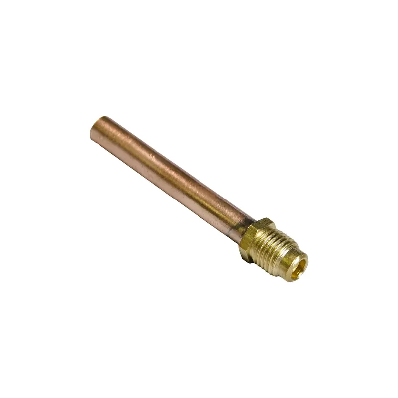 BesTech BT8405 1/4 Inch Male Flare Access Fitting with 5/16 Inch Copper Tube Extension Economy Line Service Valve