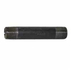 Seminole Tubular Products BNDY 1/2 inch x 7 inch SCH 40 Black Steel Nipple, Threaded x Threaded