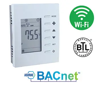 Contemporary BAST-221C-BW2 BACnet/IP Thermostat 2-Heat/2-Cool/1-Fan Wi-Fi