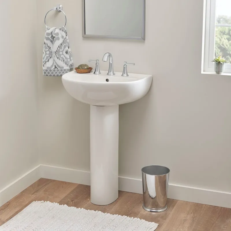 American Standard 0467008.020 22 Evolution 8 Widespread Pedestal Sink Top in WHITE
