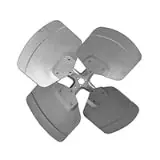 Diversitech R41810 Fan Blade, 18 4-Blade CW 33 Degree Pitch Aluminum Hubless
