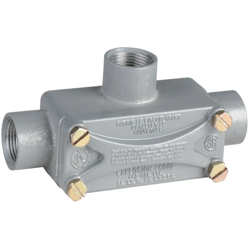 HUBBELL XT-2 Conduit Body Type T 3/4 in Thread Aluminum Powder Coated