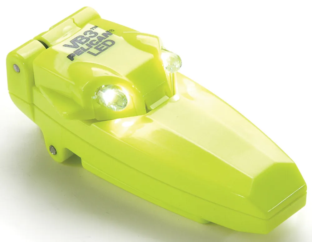 Pelican 2220010245 VB3 2220 Yellow LED Flashlight with Clip