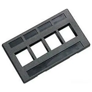 Allen Tel AT4FM Furniture Faceplate 4-Port Black