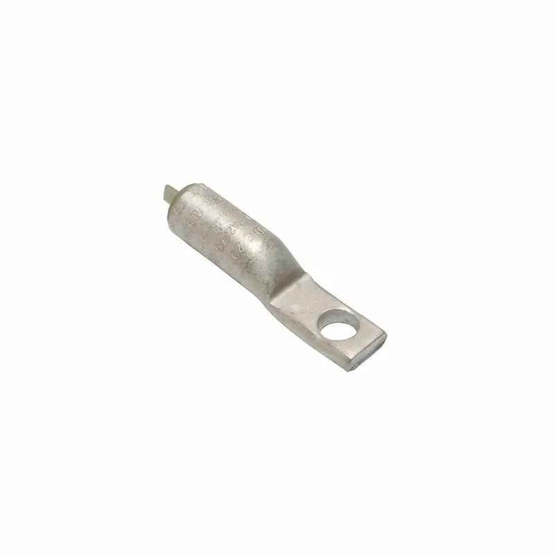 BURNDY YA4CA1 4 AWG AL Terminal One Hole 1/4 Stud Size AL9CU Internal Chamfer Tin Plated Prefilled PENETROX End Cap UL/CSA 90C Up to 35kV Green Color Code 375 Die Index