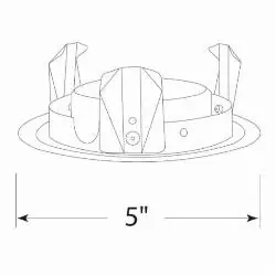 Acuity Brands 10WH Gimbal Ring Juno 10 Series Adjustable Flush Line Voltage Gimbal Ring Trim