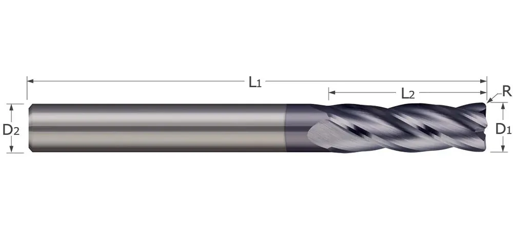 Micro 100 FRT-4 M100 1/8RAD Full Radius Convex Groove Tool W=1/4 3/8x2.1/2