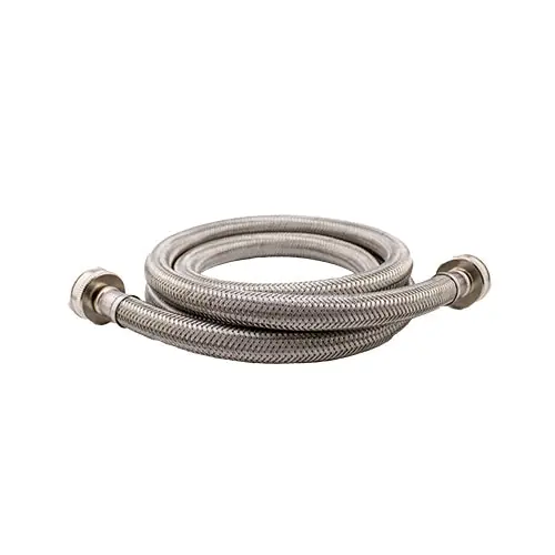 SPS Approved Vendor M1W60 3/4 inch x 3/4 inch x 60 inch Stainless Steel Washing Machine Hose Connector