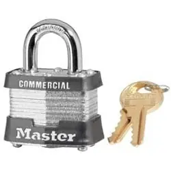 Master Lock 3KA3206 Tumbler Padlock Keyed Alike 1-9/16 Width 3206