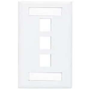Allen Tel AT70-3-15 Versatap Faceplate With I.D. Windows 3-Port White