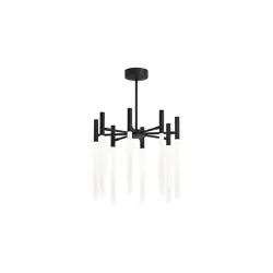Kohler K-23459-CHLED-BLL Components 120VAC 60W Steel Eight-Light Chandelier, Matte Black