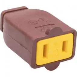 TRUE VALUE SA155CC10 Pass & Seymour - Legrand 15A Brown Polarized Connector