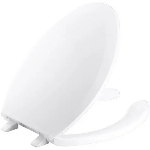 Kohler K-4650-0 Lustra Plastic Modern Front Open Toilet Seat 17-3/16 Inch L x 14-13/16 Inch W x 1 Inch D