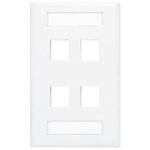Allen Tel AT70-4-15 Versatap Faceplate With I.D. Windows 4-Port White