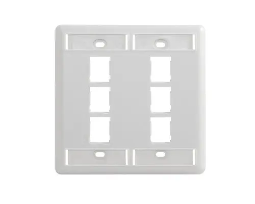 Ortronics 403HDJ26-88 HDJ 6 Hole, 2 Gang Faceplate, Mults of 20