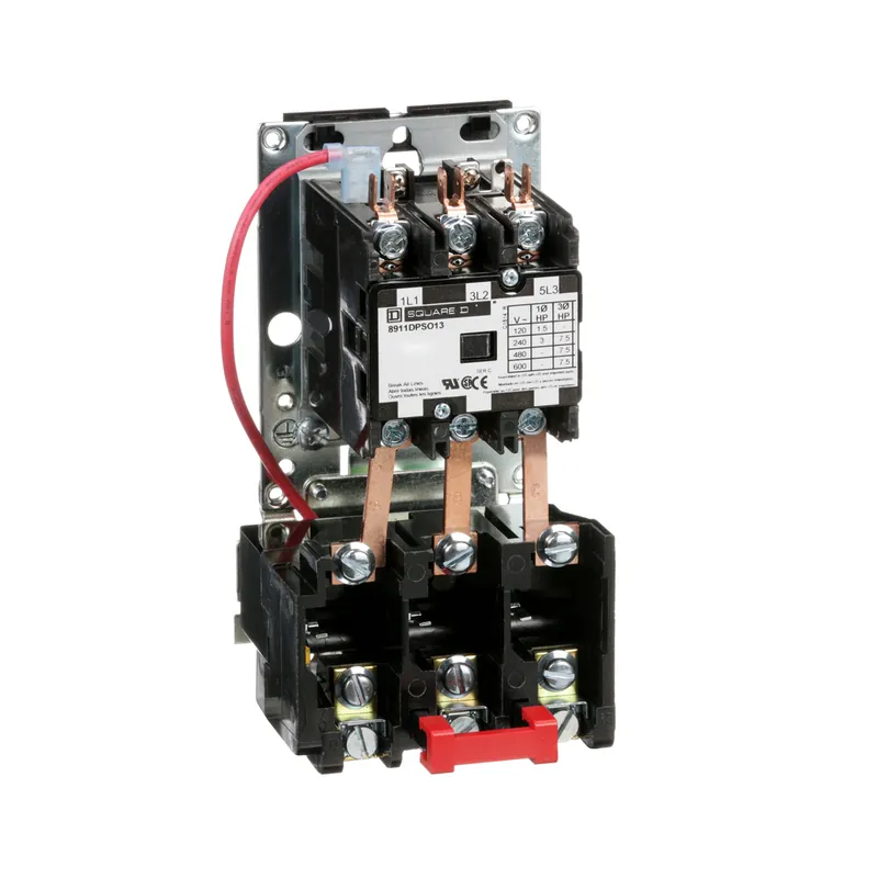 Square D 8911DPSO13V14 24 VAC 20 Amp 7.5 Hp Polyphase 3-Pole Open Type Magnetic Definite Purpose Starter