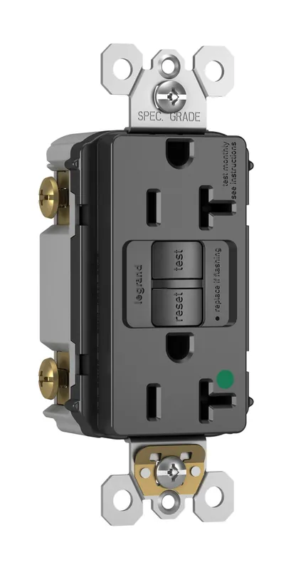 Pass & Seymour 2097HGBK 20A 125V Self Test GFCI Hospital Grade Black