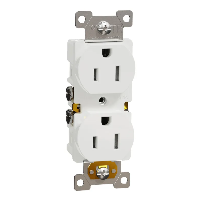Schneider Electric SQR42101WH socket-outlet X Series 15A standard duplex tamper resistant