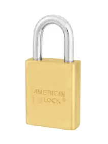 American Lock A3560CNWO Padlock 1-3/4 Brass 1-1/8 Shackle L/Cy with #40 Sash Chain
