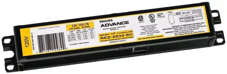 Philips REZ2S32SC35I Fluorescent Electronic Dimming Ballast 120V 2-F17/F25/F32T8