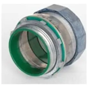Bridgeport Fittings 252-RTI2 Compression Connector Zinc Die Cast EMT Conduit Raintight Insulated Throat Made in USA 1 in.