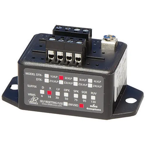 DITEK DTK-2LVLPX Surge Suppressor for 12V Hardwired Signaling Circuits - Low Voltage Line Protector