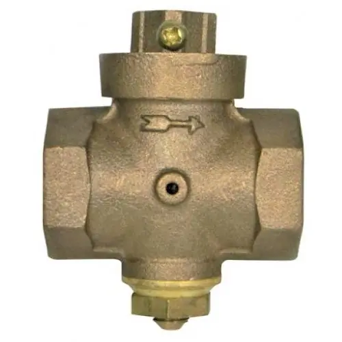 A Y McDonald 5215-152 72892 1/2 Tee Head Stop and Drain Plug Valve With Check