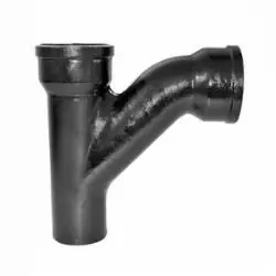 Charlotte Pipe and Foundry SVCMBQN 3 inch x 3 inch x 2 inch Service Weight Cast Iron Combination Wye