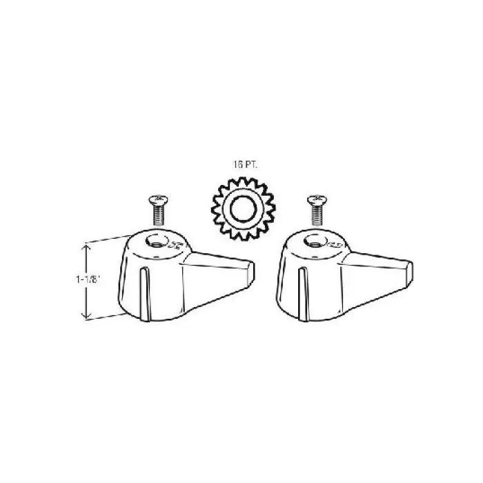 The Faucet Doctor 21103FD Faucet Handles 1-1/8 inch For Central Lavatory