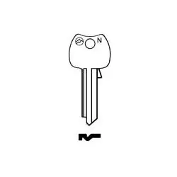 OLYMPUS LOCK KBN-4-NP Cabinet Lock Key Blank, 4-Pin, Chrome Plated Brass, For National Keyway Cam Lock