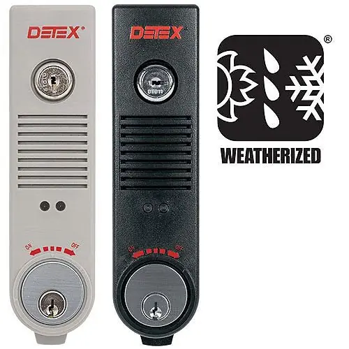 Detex EAX-500WBKMC65AA Door Mount Exit Alarm Battery Powered 9V DC