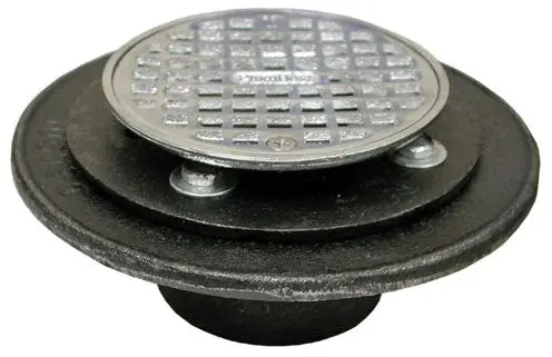 Jones Stephens D60207 2 Inch Cast Iron Shower Drain with Chrome Plated Strainer