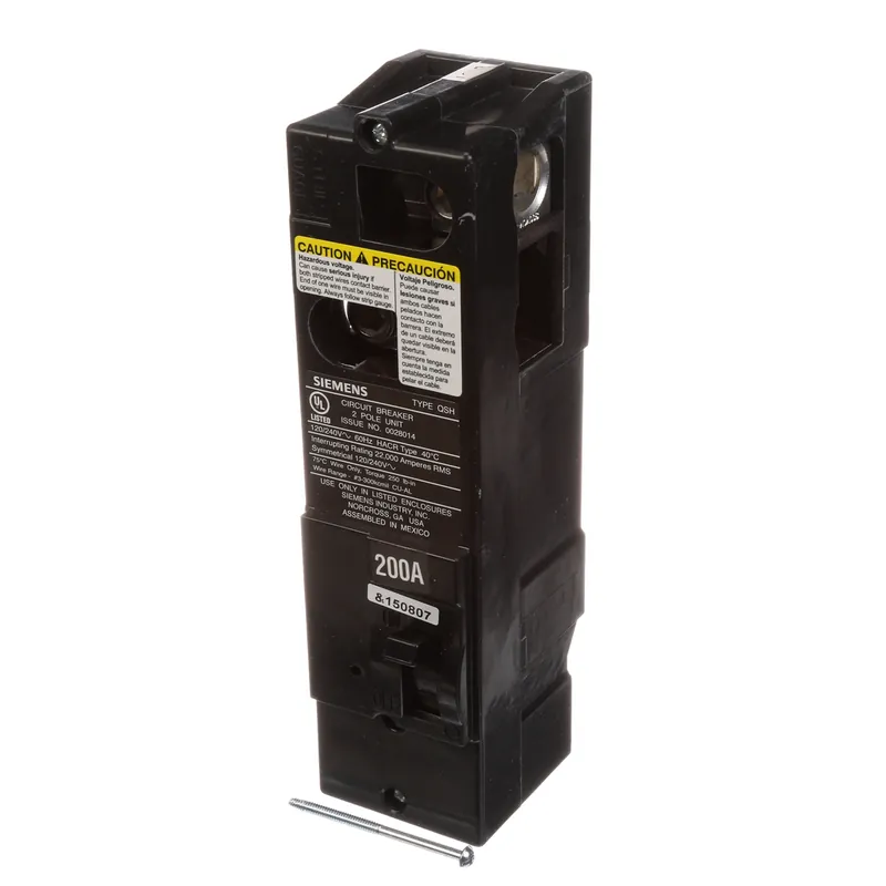 Siemens QS2200H 120/240 Volt 200 Amp 22 kaic 2-Pole Circuit Breaker
