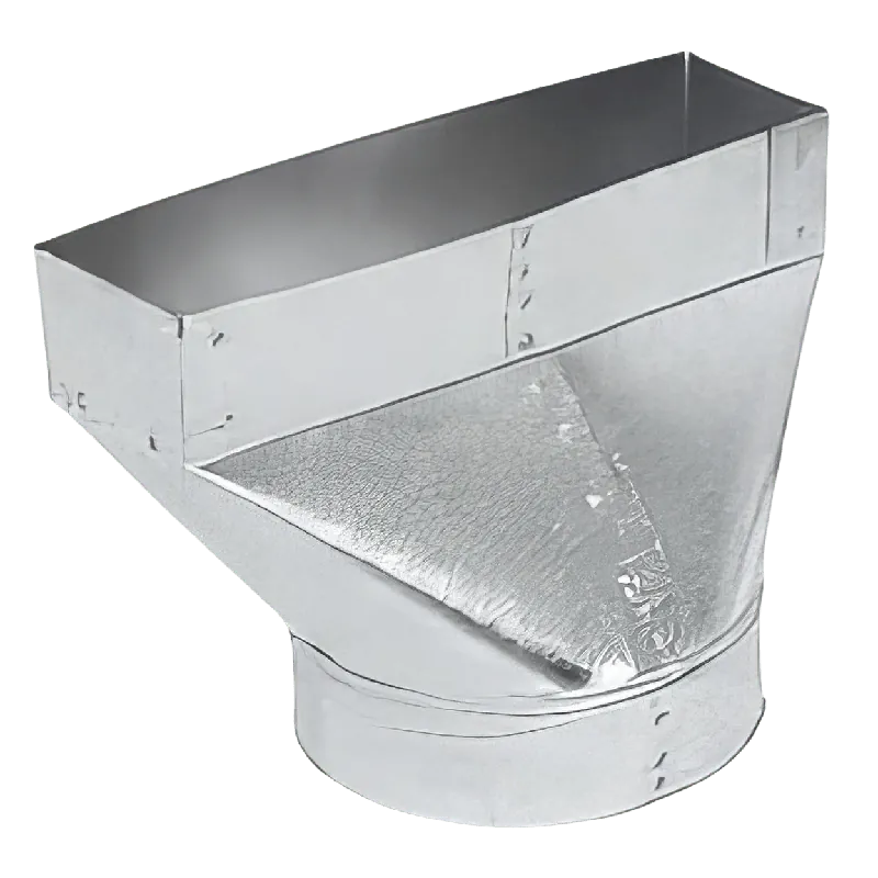 Gray Metal South 406AD9 9 Inch Tube Adhesive Metal Duct Saddle Takeoff With Damper