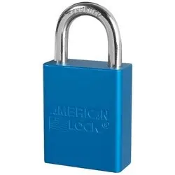 American Lock A1105BLUKA22316 Safety Padlock Alike Keyed 5-Pin 1-1/2 Width x 3/4 Thickness