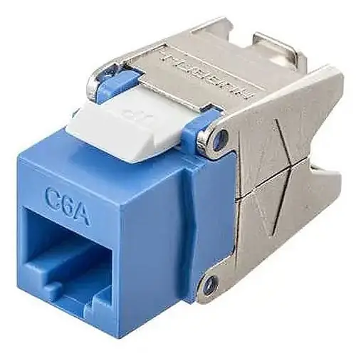 Hubbell HJU6AB CAT6A Jack Cobra-Lock Termination Blue
