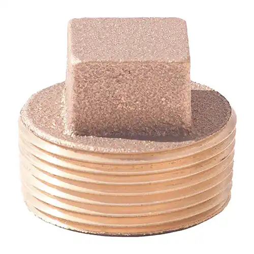 Merit Brass XNL117A-02 Class 125 SCH STD Red Brass Square Head Solid Plug