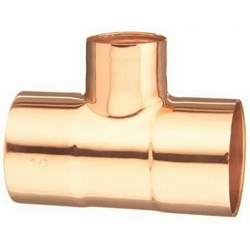 Elkhart Products CTQPN 3 inch x 2 inch x 2-1/2 inch Wrot Copper Tee, SWT x SWT x SWT