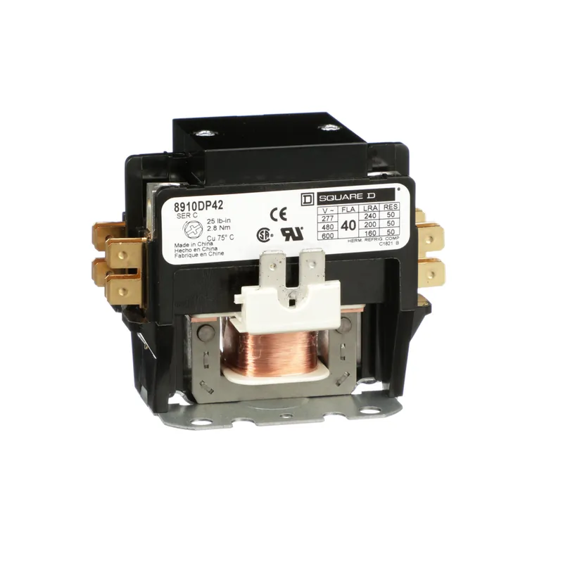 Square D 8910DP42V09 Non-Reversing Contactor 40 Amp 2-Pole 208 to 240 VAC