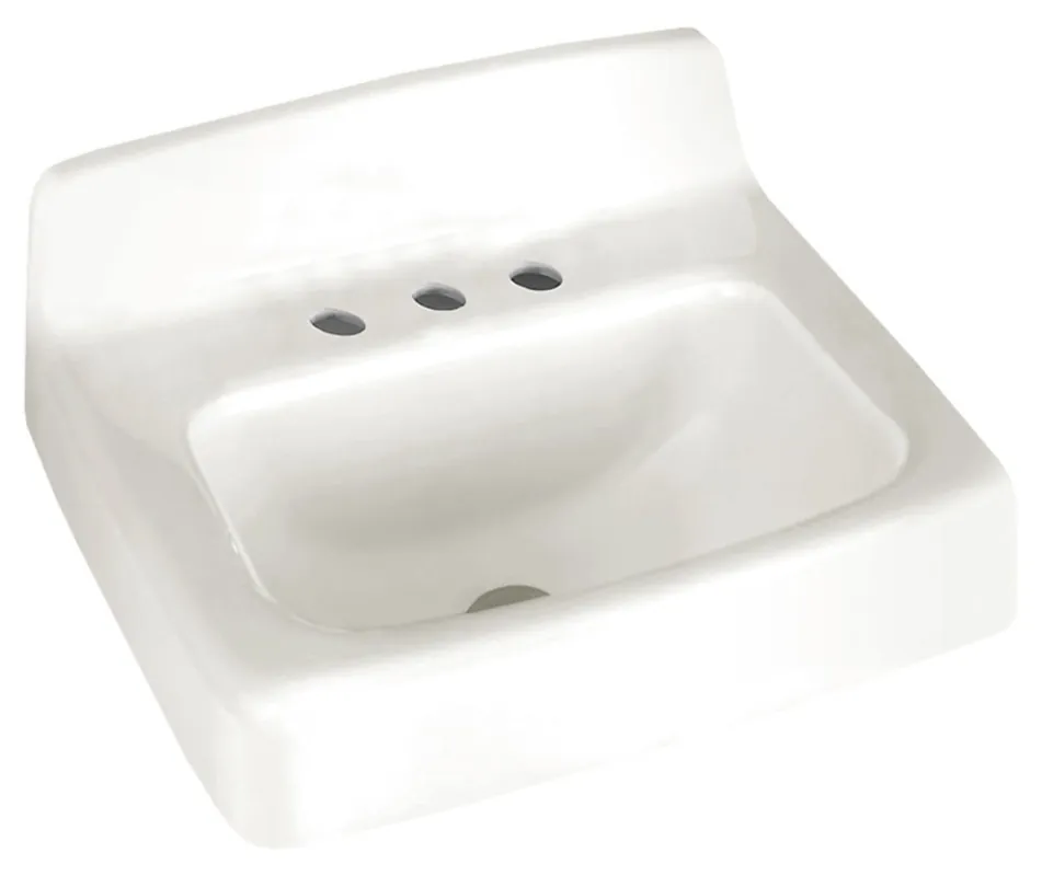 American Standard 4867.008.020 Regalyn Enameled Cast Iron Wall Mount Bathroom Sink