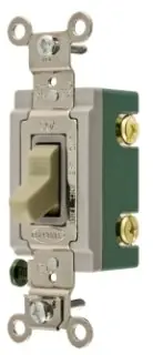 Bryant 3001I AC Toggle Switch 30A 120/277V SP Switch Ind Grade Ivory