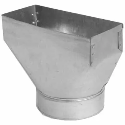 Gray Metal South 10X2X6-110R 10 x 2-1/4 x 6 in. Straight Boot Galvanized Steel 30 ga