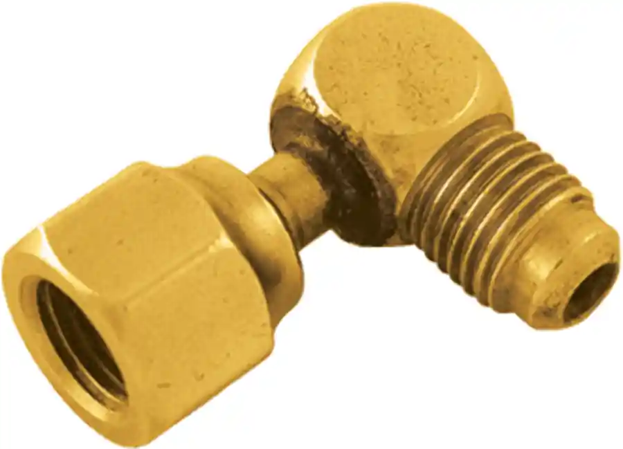 JB Industries ES4-66 Brass 90 Degree Elbow 3/8 Swivel Female Flare x 3/8 Flare
