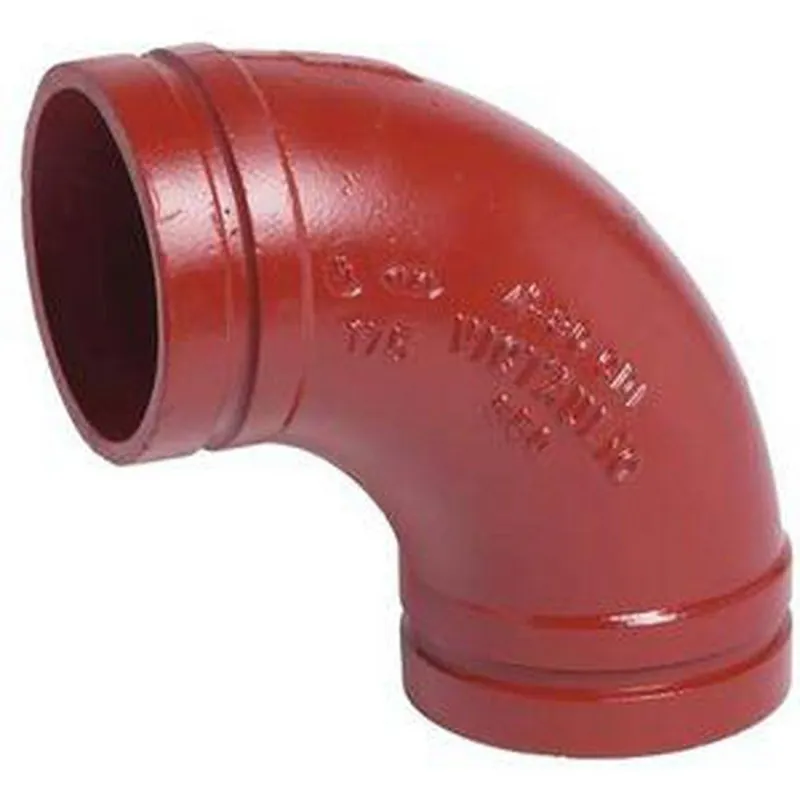 Victaulic A080100PDL FireLock Style 100-C 8 in. Grooved Ductile Iron Long Radius 90 Degree Bend