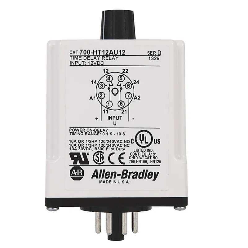 Rockwell Automation 700-HT12BU120 General Purpose Tube Base Timing Relay 120V AC/DC